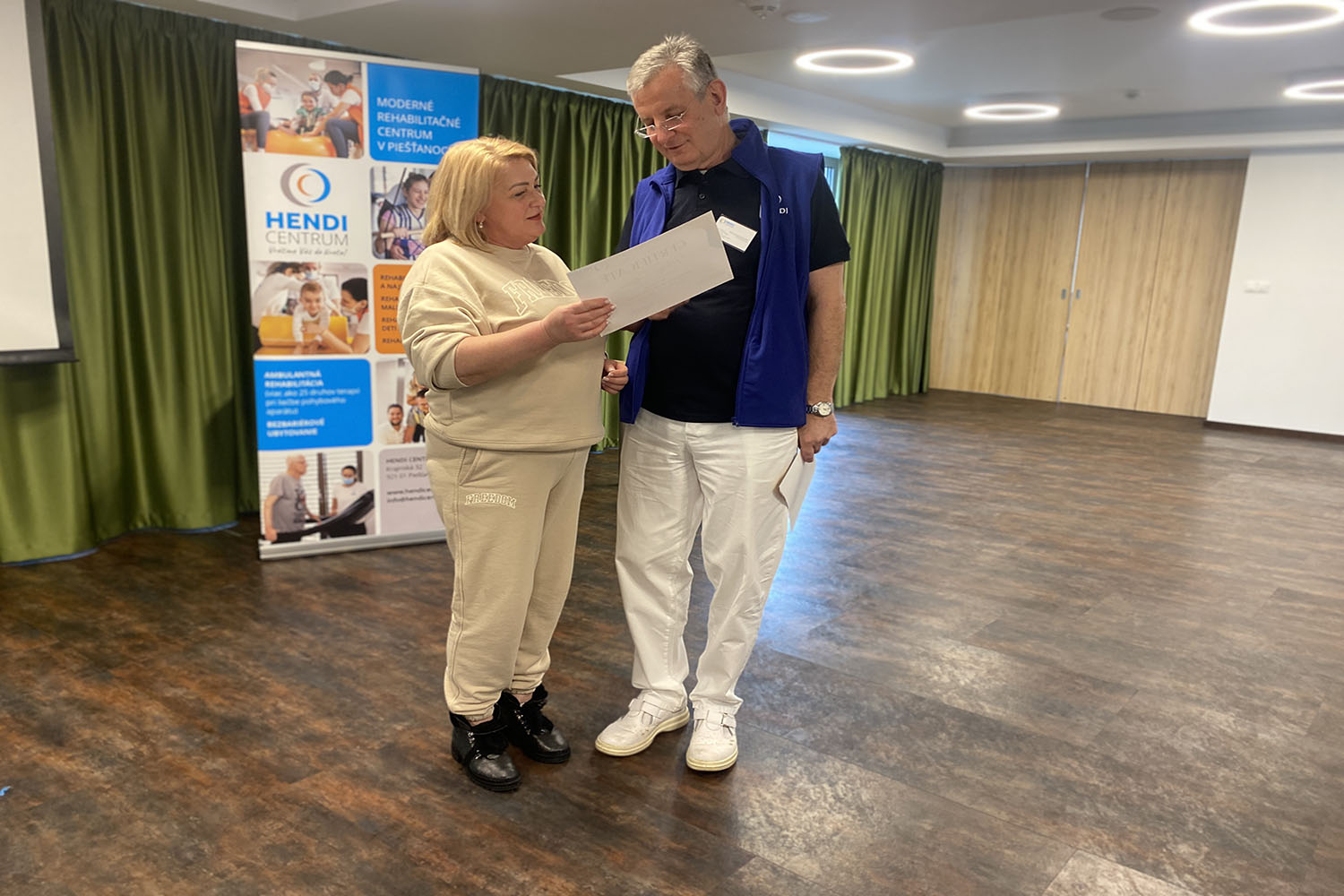 Gloria počas rehabilitácie v HENDI CENTRE